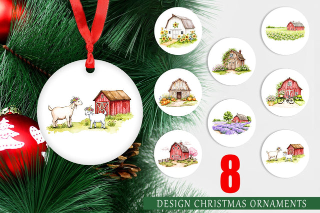 Ornament Summer Barn Sublimation artnoy 