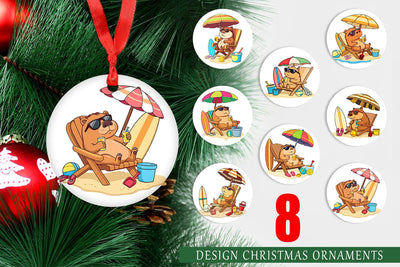 Ornament Summer Capybara Sublimation artnoy 