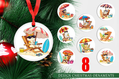 Ornament Summer Cat Sublimation artnoy 