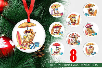 Ornament Summer Dog Sublimation artnoy 