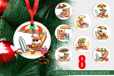Ornament Summer Fox Sublimation artnoy 