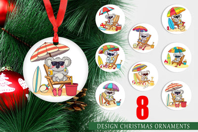 Ornament Summer Koala Sublimation artnoy 