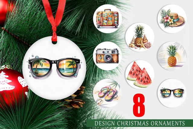Ornament Summer Vacation Sublimation artnoy 