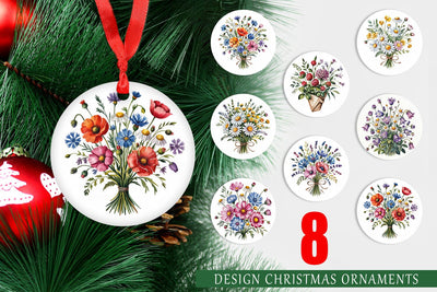 Ornament Summer Wildflower Sublimation artnoy 