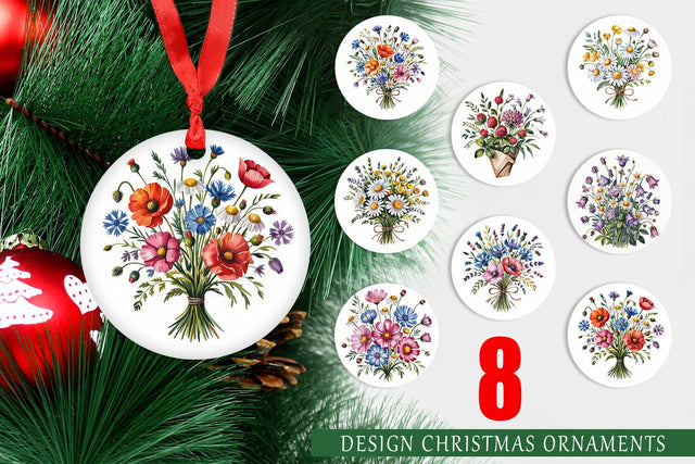 Ornament Summer Wildflower Sublimation artnoy 