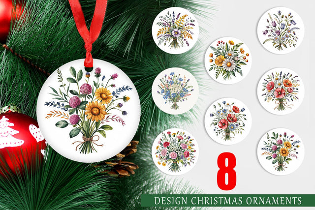 Ornament Summer Wildflower Sublimation artnoy 