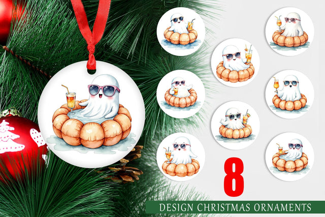 Ornament Summerween Ghosts Sublimation artnoy 
