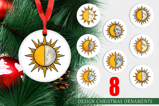 Ornament Sun and Moon Sublimation artnoy 