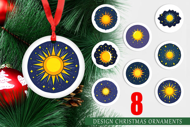Ornament Sun and Stars Sublimation artnoy 