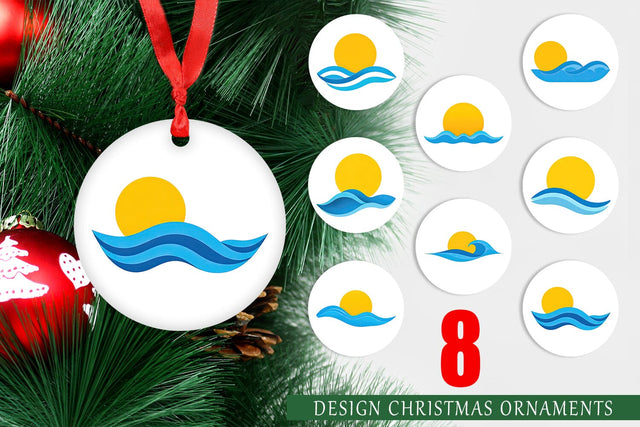 Ornament Sun and Waves Sublimation artnoy 