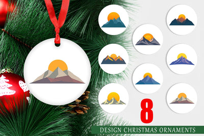 Ornament Sun over Mountains Sublimation artnoy 