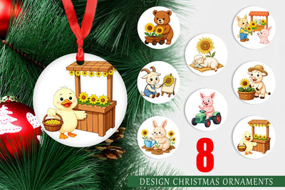 Ornament Sunflower Farm Friends Sublimation artnoy 