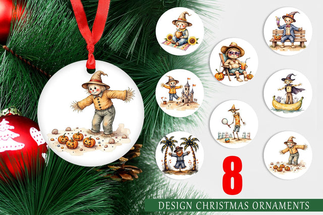 Ornament Sunny Scarecrow Fun Sublimation artnoy 