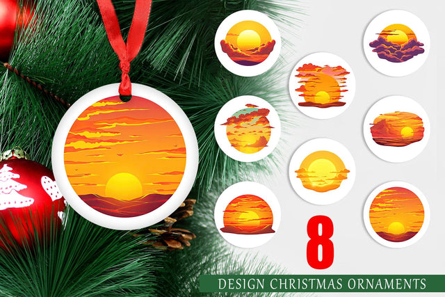 Ornament Sunset Sublimation artnoy 