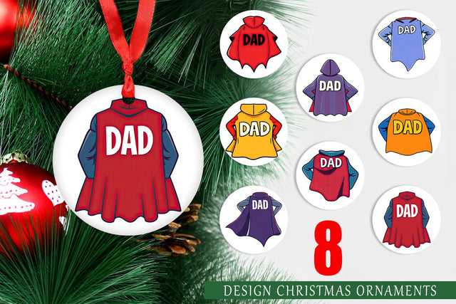 Ornament Super Dad Sublimation artnoy 