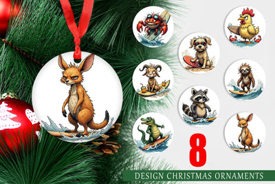 Ornament Surf Scream Critters Sublimation artnoy 