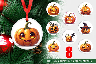 Ornament Surreal Pumpkins Sublimation artnoy 