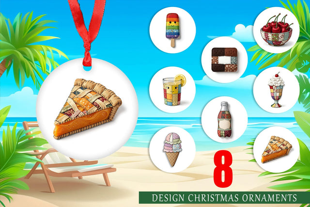 Ornament Sweet Chilled Summer Stitches Sublimation artnoy 
