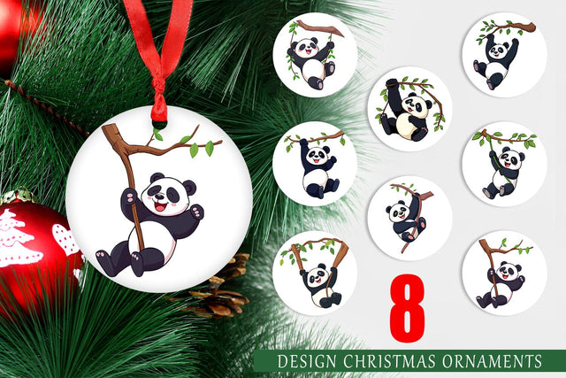 Ornament Swing Panda Sublimation artnoy 