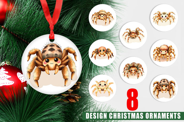 Ornament Tarantula Wildlife Sublimation artnoy 