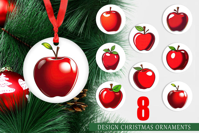 Ornament Teacher Apple Clipart Sublimation artnoy 