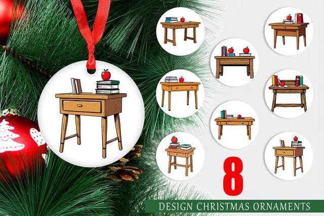 Ornament Teacher Desk Sublimation artnoy 