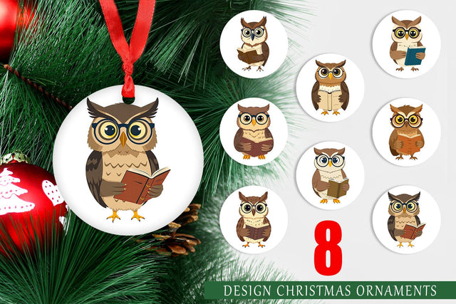 Ornament Teacher Owl Sublimation artnoy 