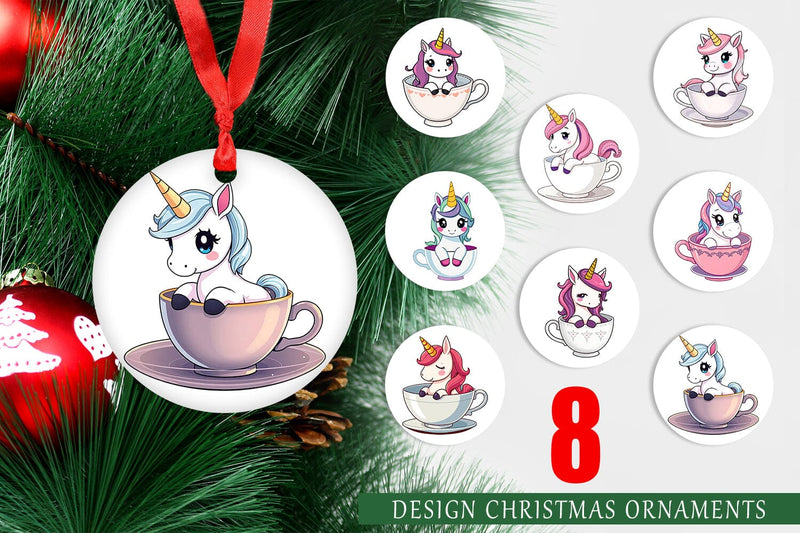 Ornament Teacup Unicorn Sublimation artnoy 