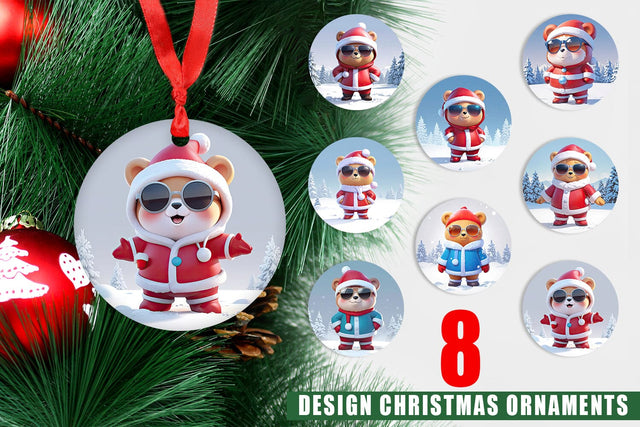 Ornament Teddy Bear Sublimation artnoy 