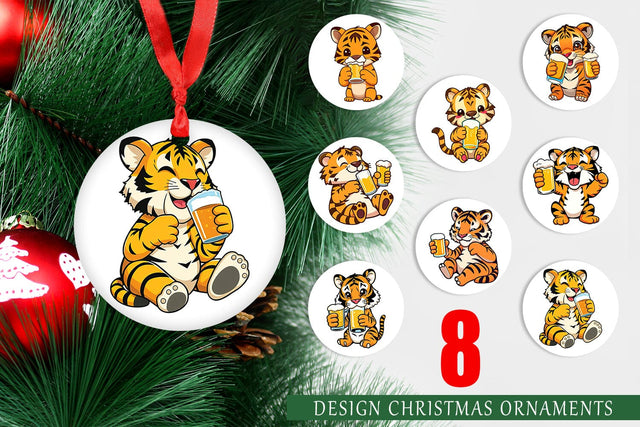 Ornament Tiger Beer Day Sublimation artnoy 