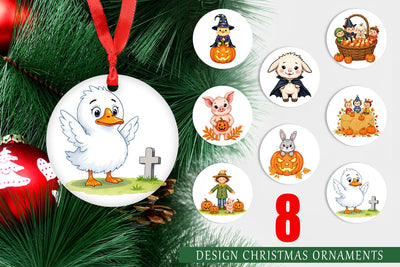 Ornament Tiny Farm Halloween Sublimation artnoy 