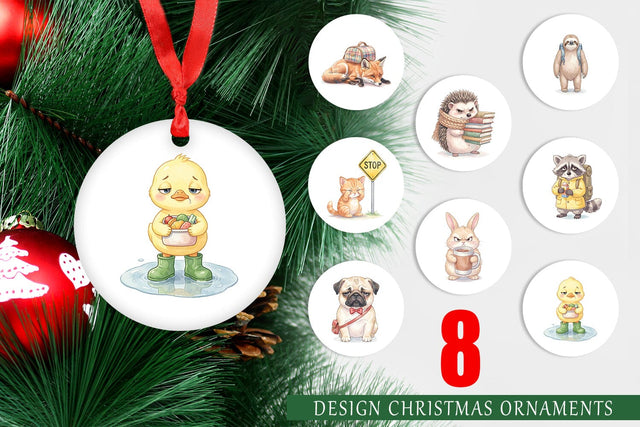 Ornament Tired Morning Commute Animal Sublimation artnoy 