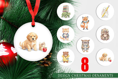 Ornament Tired School Animal Morning Burnout Sublimation artnoy 