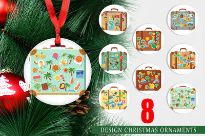 Ornament Travel Suitcase Sublimation artnoy 