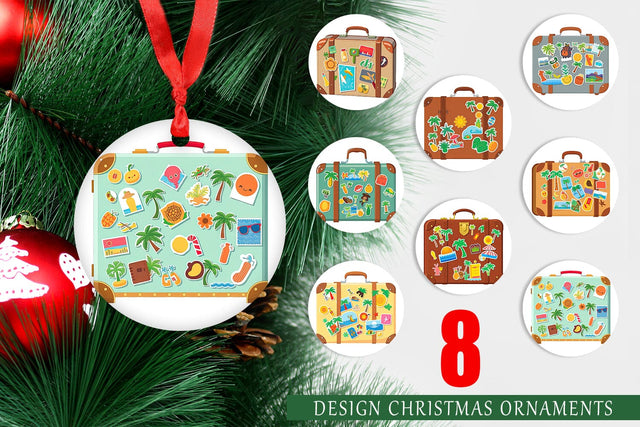 Ornament Travel Suitcase Sublimation artnoy 