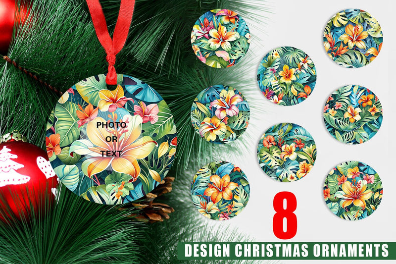 Ornament Tropical Flowers Pattern Sublimation artnoy 