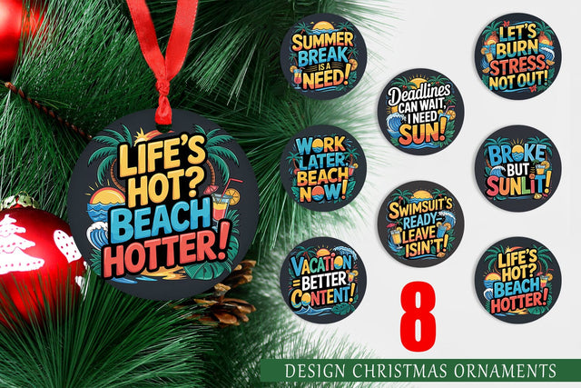 Ornament Tropical Summer Sublimation artnoy 