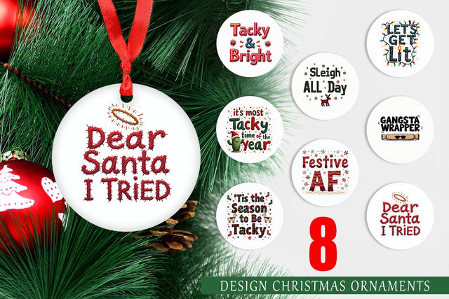 Ornament Ugly Sweater Sayings: Tacky & Trendy Quotes Sublimation artnoy 
