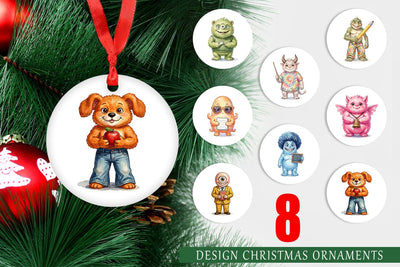 Ornament UglyCute 70s Monster Teacher Sublimation artnoy 