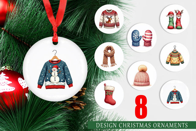 Ornament UglyCute Christmas Sweaters Sublimation artnoy 