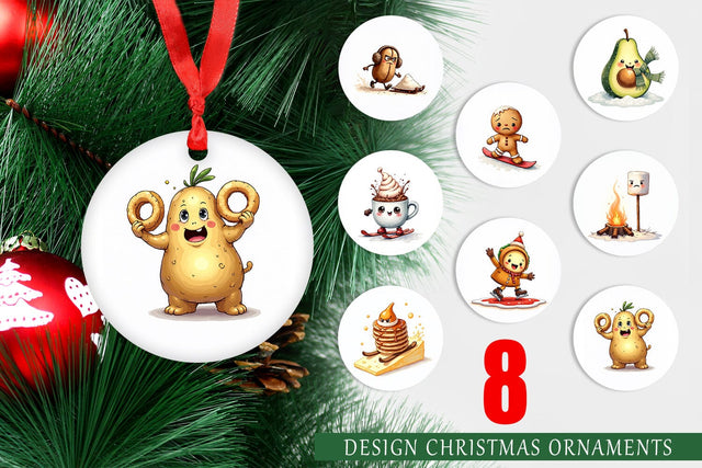 Ornament UglyCute Winter Food & Drinks Sublimation artnoy 