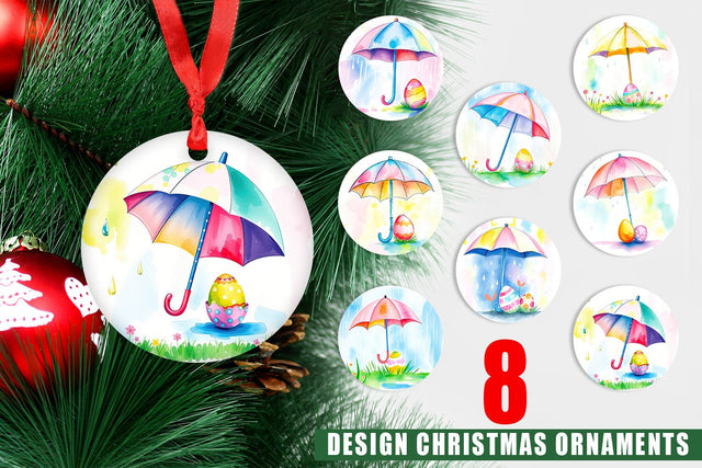 Ornament Umbrella and Egg Sublimation artnoy 