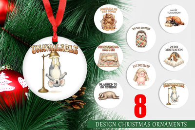 Ornament Unapologetic Weekend Laziness Watercolor Sublimation artnoy 