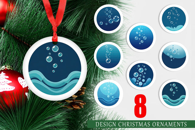 Ornament Underwater Bubbles Sublimation artnoy 