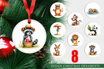 Ornament Unenthusiastic Wild Animals Summer Sublimation artnoy 