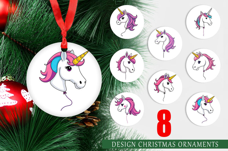 Ornament Unicorn Balloon Sublimation artnoy 