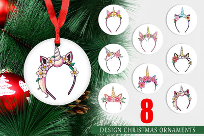 Ornament Unicorn Headband Sublimation artnoy 