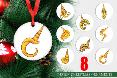 Ornament Unicorn Horn Sublimation artnoy 