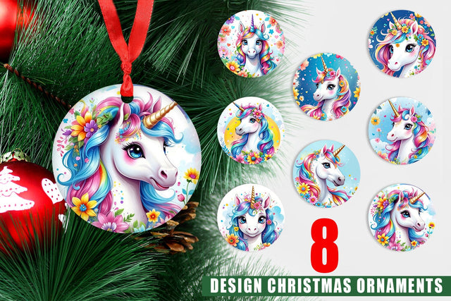 Ornament Unicorn Sublimation artnoy 