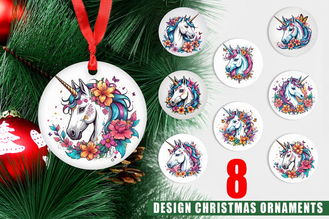 Ornament Unicorn Sublimation artnoy 